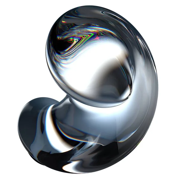透明ツイスト有機水滴滴下水新鮮なきれいな水グラフィックデザイン要素材料高品質の3Dイラスト — ストック写真