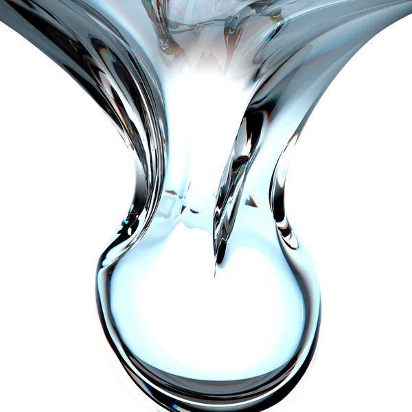 Gota Agua Levantada Transparente Goteo Agua Agua Dulce Limpia Diseño — Foto de Stock