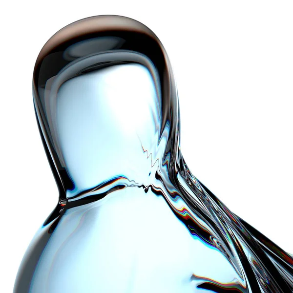 透明な上昇水滴滴下水新鮮なきれいな水グラフィックデザイン要素材料高品質の3Dイラスト — ストック写真