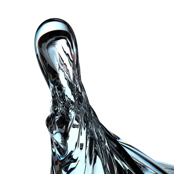 透明上昇水滴滴下水新鮮できれいな水グラフィックデザイン要素材料高品質の3Dイラスト — ストック写真