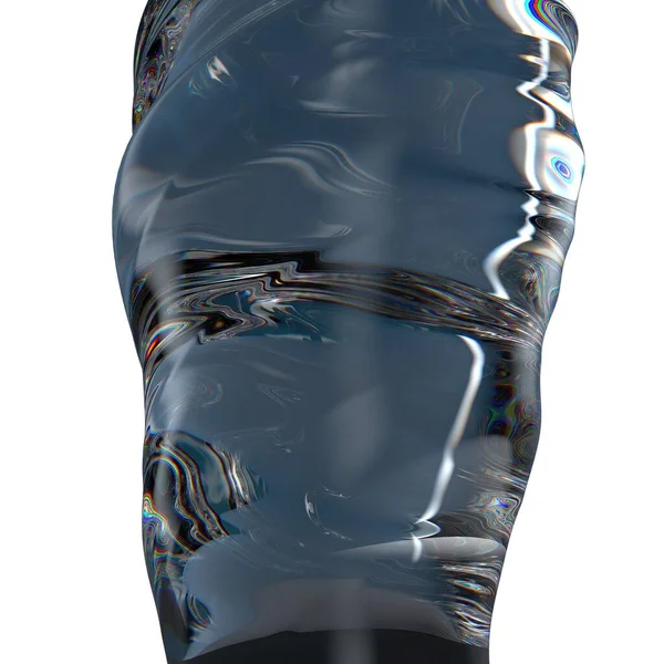 透明水列上昇水滴滴下水新鮮できれいな水グラフィックデザイン要素材料高品質の3Dイラスト — ストック写真