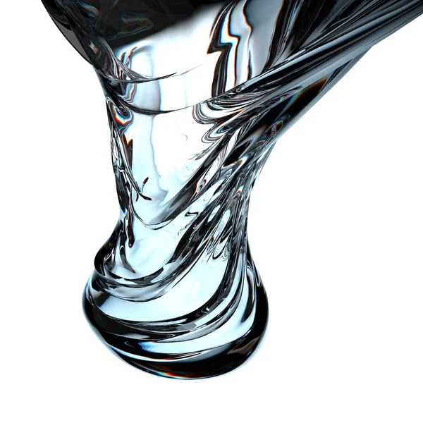 透明ツイストヒアルロン酸バンプ滴下水新鮮なきれいな水グラフィックデザイン要素材料高品質の3Dイラスト — ストック写真