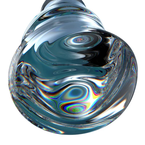 透明感のある洗練された水滴の下から見上げる清新できれいな水滴グラフィックデザイン要素素材高品質な3Dイラスト — ストック写真