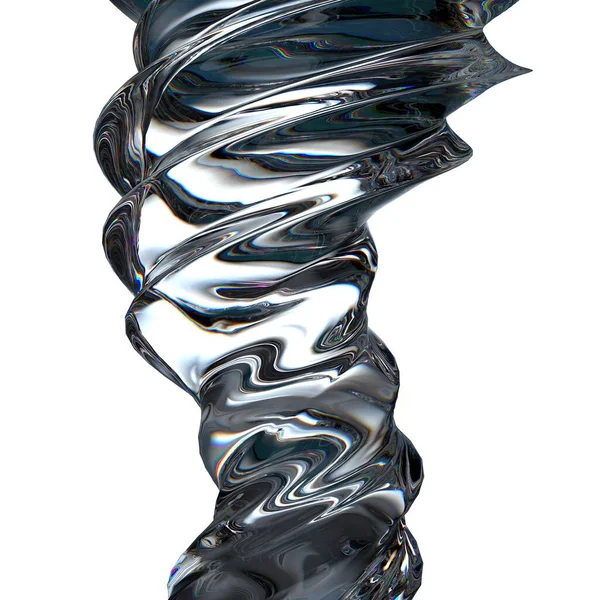 透明激しくねじれ水滴滴下水新鮮できれいな水グラフィックデザイン要素材料高品質の3Dイラスト — ストック写真