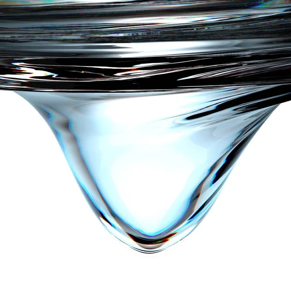 Transparent Stigande Vattenytan Droppande Vatten Färskt Och Rent Vatten Grafisk — Stockfoto
