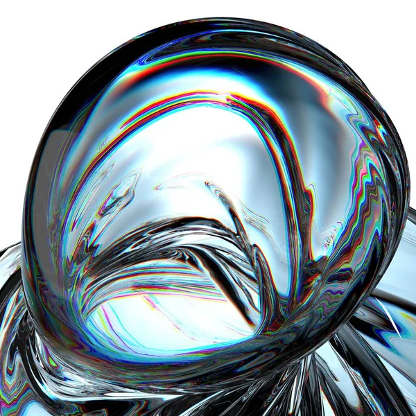 Верхний Вид Прозрачной Капли Воды Свежая Чистая Вода Графический Элемент — стоковое фото