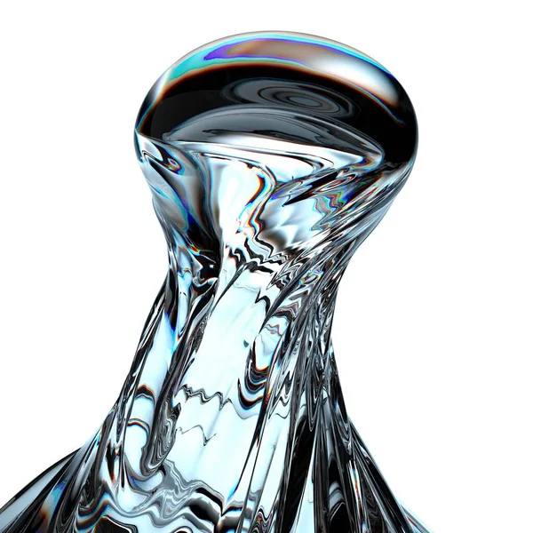透明な上昇水滴滴下水新鮮なきれいな水グラフィックデザイン要素材料高品質の3Dイラスト — ストック写真