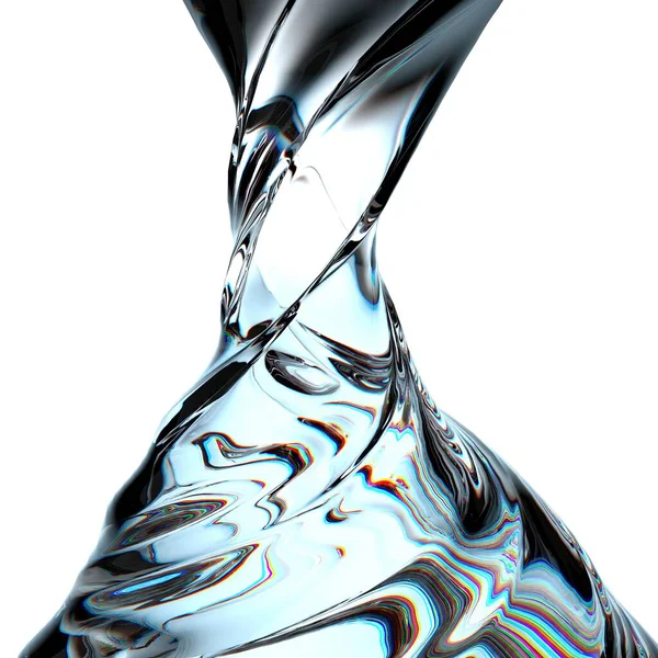 透明化粧品ツイストヒアルロン酸滴下水新鮮なきれいな水グラフィックデザイン要素材料高品質の3Dイラスト — ストック写真