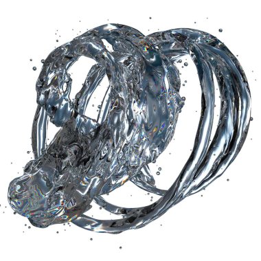 3D izole edilmiş taze ve temiz grafik tasarım malzemesi. Saydam sıçrama oku Yüksek kalite 3D resim..