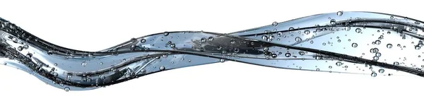 結晶透明な水の彼の孤立したねじれ曲線抽象劇的な近代的な豪華な3Dレンダリング背景材料高品質の3Dイラスト — ストック写真