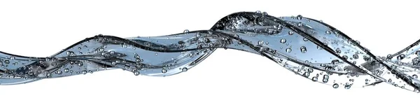 Água Cristalina Curva Fractal Torção Isolada Abstrato Dramático Moderno Luxo — Fotografia de Stock