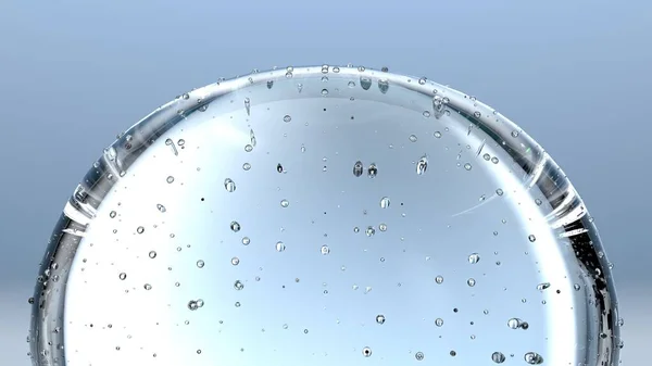 Transparent Splashing Water Droplets Abstract Rendering Fresh Clean Graphic Design — Stock Photo, Image