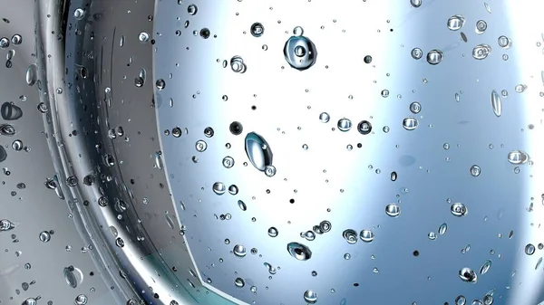 Transparente Ampliado Elegante Gota Agua Abstracto Renderizado Fresco Limpio Diseño — Foto de Stock