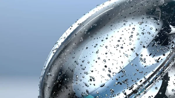 Transparentní Atmosférické Kapky Čerstvé Vody Abstraktní Vykreslování Svěží Čistý Grafický — Stock fotografie