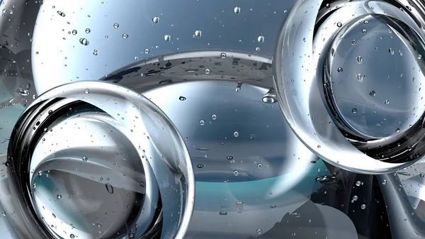 Transparant Abstract Atmosferisch Water Abstract Weergave Fris Schoon Grafisch Vormgevingselement — Stockfoto