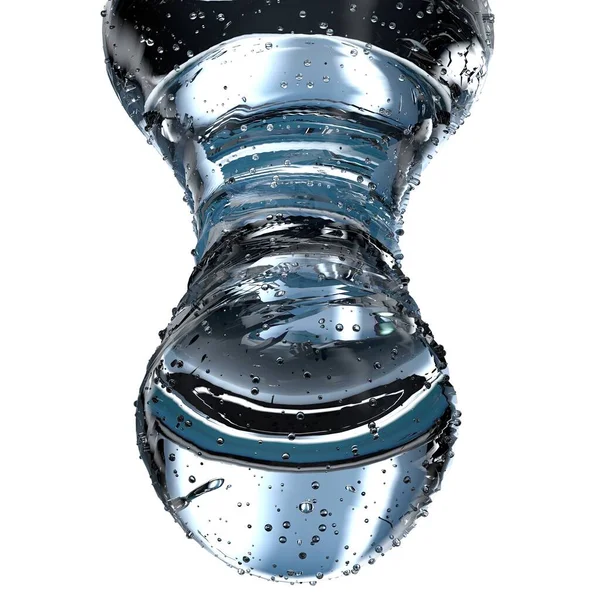 Transparent Vacker Vattendroppe Isolerad Rendering Fräsch Och Ren Grafisk Design — Stockfoto