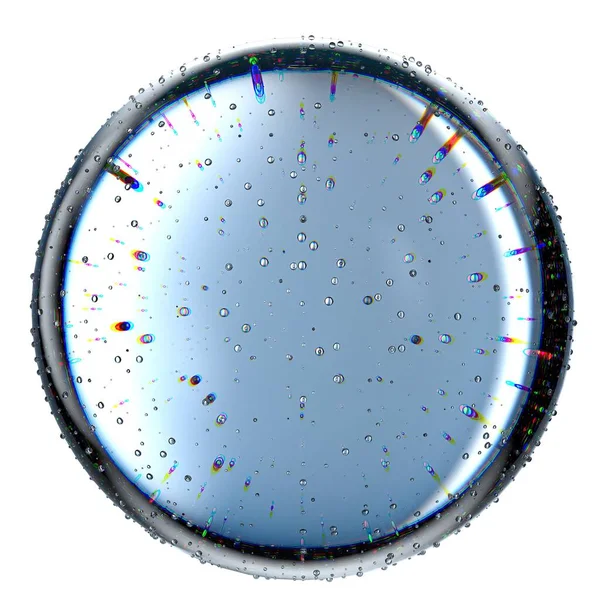 Bolinhas Com Gotas Água Transparentes Isoladas Renderização Material Elemento Design — Fotografia de Stock