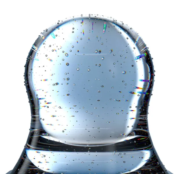 Transparent Stänk Vatten Droppar Isolerade Rendering Färsk Och Ren Grafisk — Stockfoto