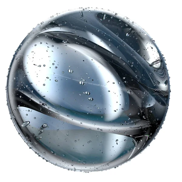 Свежий Чистый Материал Графического Дизайна Изолированного Трехмерного Рендеринга Прозрачной Жидкой — стоковое фото