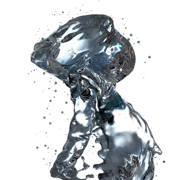 Şeffaf Yükseltilmiş Suyun Izole Edilmiş Görüntüsü Taze Temiz Grafik Tasarım — Stok fotoğraf