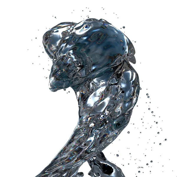 Свіжий Чистий Графічний Елемент Дизайну Матеріал Ізольованого Відображення Краплі Води — стокове фото