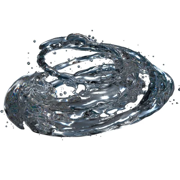 Färska Och Rena Grafiska Designelement Material Transparent Organisk Vattenform Isolerad — Stockfoto
