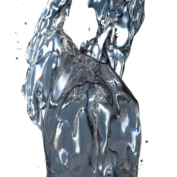 Material Elemento Design Gráfico Fresco Limpo Água Espirrando Transparente Estacionária — Fotografia de Stock