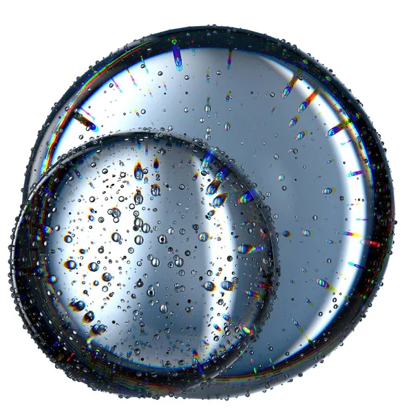 Sobreposição Bolinhas Com Gotas Água Transparentes Isoladas Renderização Material Elemento — Fotografia de Stock