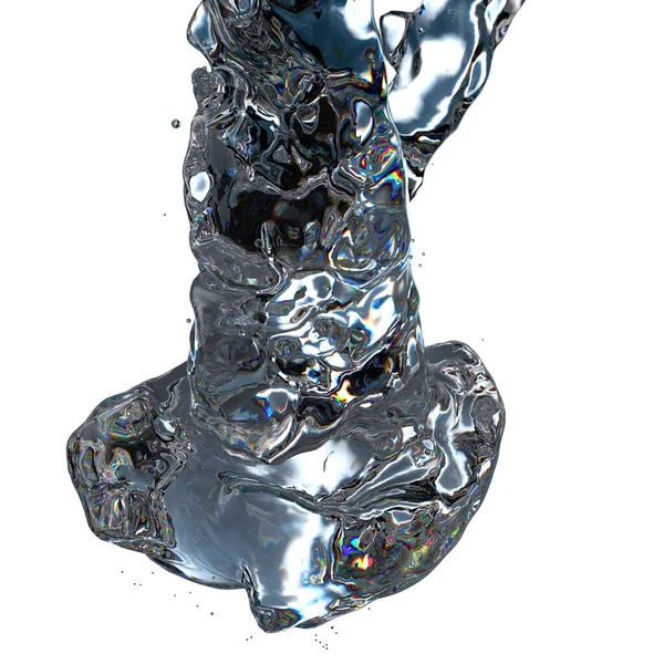 Прозрачная Круглая Вода Изолированная Рендеринг Свежих Чистых Элементов Графического Дизайна — стоковое фото