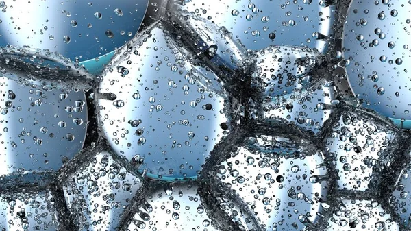 Burbujas Soplado Transparentes Agua Abstracto Representación Elementos Diseño Gráfico Frescos — Foto de Stock