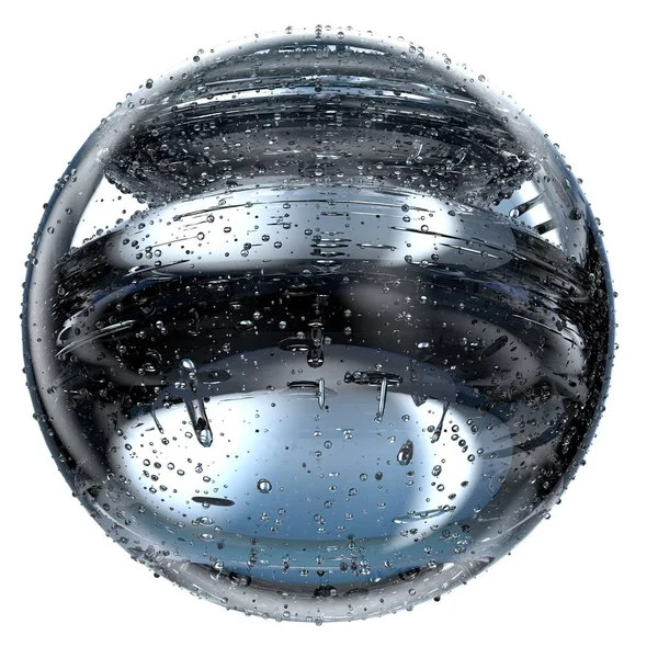 Reflejo Gota Agua Dramático Transparente Refracción Aislado Renderizado Material Elemento — Foto de Stock