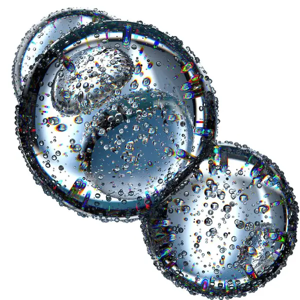 Fine Water Droplets Transparent Details Isolated Rendering Fresh Clean Graphic — Stock Photo, Image