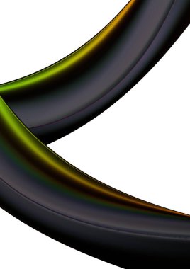 krom gökkuşağı düz metal plaka üzerine katlanır soyut dramatik modern lüks lüks 3D grafik tasarım elementleri yüksek kaliteli 3d illüstrasyon.