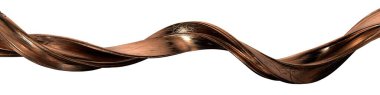 Bronz izole edilmiş yumuşak metal soyut dramatik modern lüks lüks 3D grafik tasarım elementleri yüksek kaliteli 3D çizim.