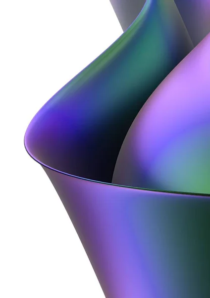 クロム虹絶縁流れる川の金属板抽象劇的な近代的な豪華な3Dレンダリンググラフィックデザイン要素の背景高品質の3Dイラスト — ストック写真