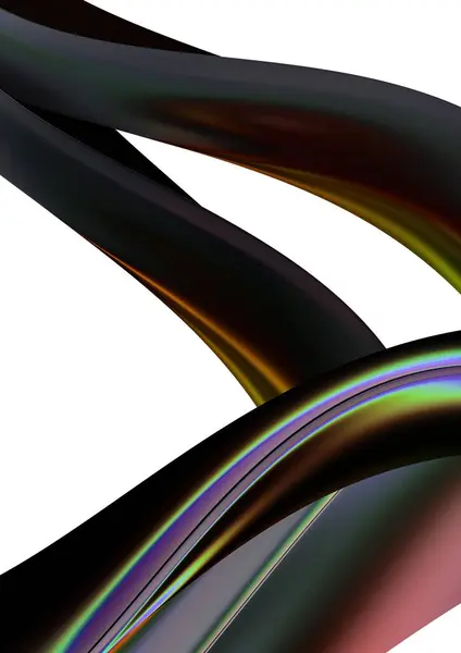 Chrome Rainbow Metal Cinturão Japonês Abstrato Luxo Moderno Luxo Renderização — Fotografia de Stock