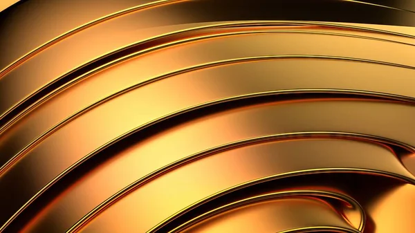 Golden Circular Thin Metal Group Abstrato Delicado Dinâmico Elegante Moderno — Fotografia de Stock