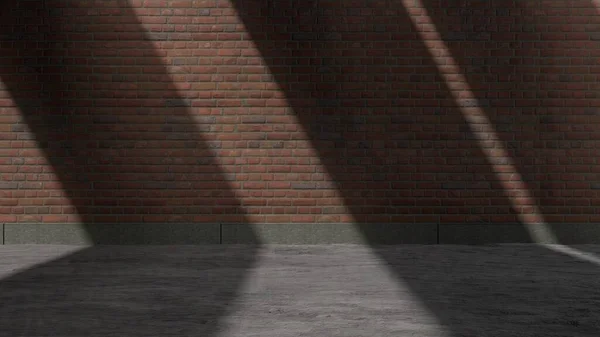 Ziegel Und Asphalt Rote Wand Erbrochenes Konvex Und Scharfe Schatten — Stockfoto