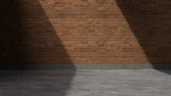 Brick Asphalt Orange Based Orthodox Wall Shadows Clean Empty Wall — Stock Photo, Image