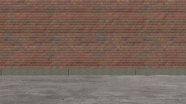 Mattone Asfalto Muro Rosso Con Urti Pulito Muro Vuoto Vecchia — Foto Stock
