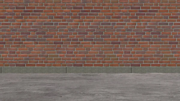 Кирпичная Асфальтовая Красная Стена Чистая Пустая Стена Старая Атмосфера Рендеринг — стоковое фото