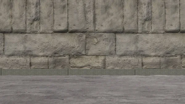 Кирпичная Асфальтовая Скалистая Стена Чистая Пустая Стена Старая Вибрация Рендеринг — стоковое фото