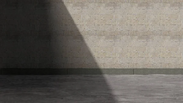 Ziegel Und Asphalt Einfache Weiße Wand Mit Scharfen Schatten Saubere — Stockfoto