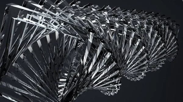 Klare Und Transparente Lineare Objekt Kristall Pop Abstrakt Elegant Moderne — Stockfoto