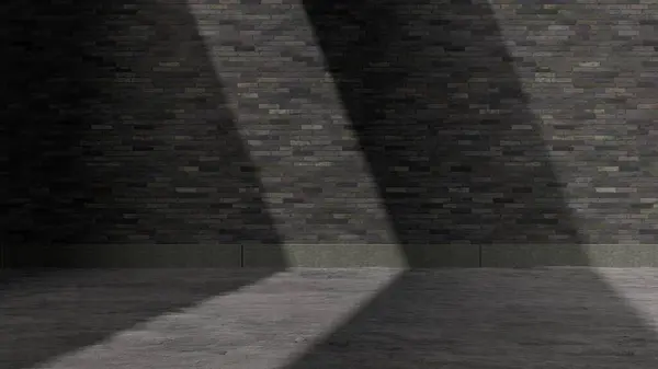 Espaço Livre Com Tijolos Irregulares Concreto Liso Com Sombras Afiadas — Fotografia de Stock