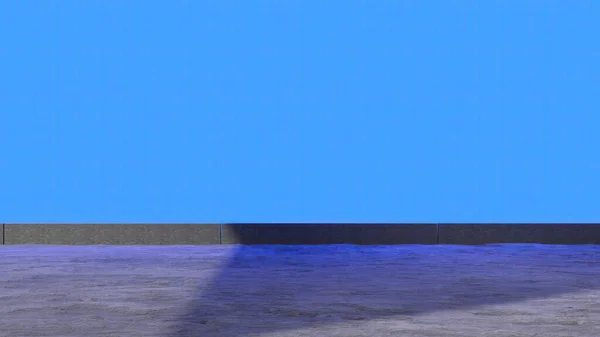 Голубые Светодиоды Бетон Создают Беспрецедентное Пространство Абстрактных Улиц Современного Рендеринга — стоковое фото