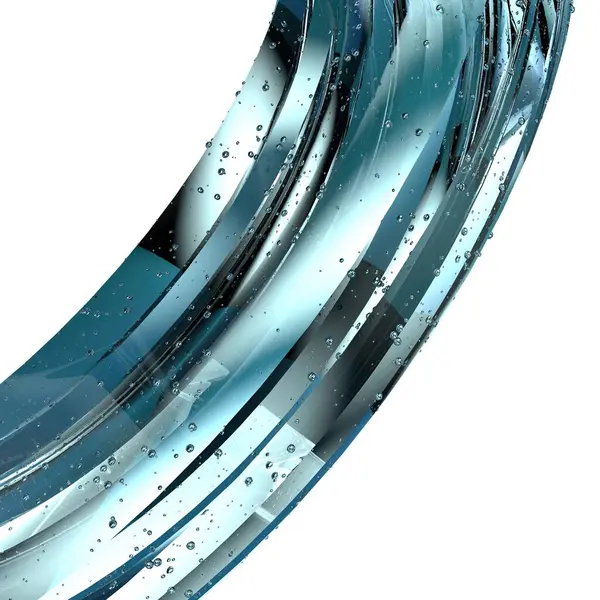 Isolerad Kristallbehållare Med Transparent Vattnig Geometri Abstrakt Kall Iskall Elegant — Stockfoto