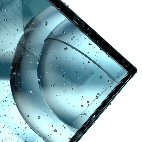 Ізольована Геометрична Чітка Кристалічна Геометрія Форма Абстрактна Холодна Атмосфера Крижана — стокове фото