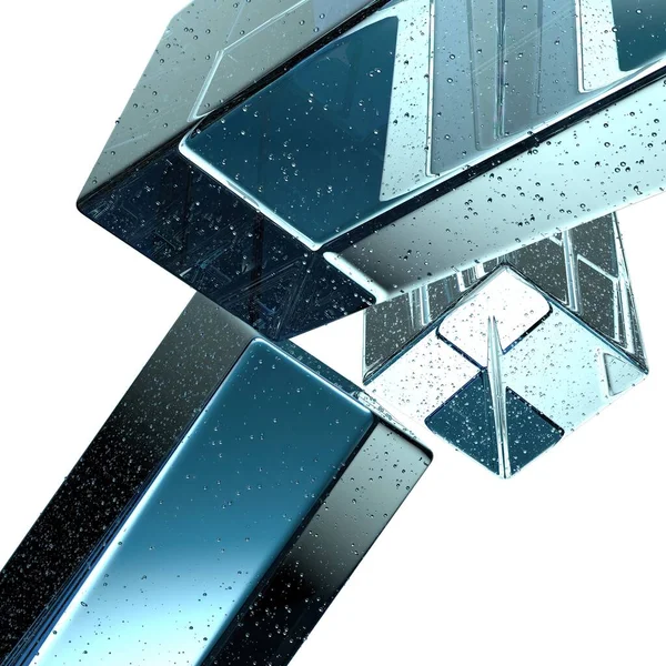 Изолированная Кристально Чистая Геометрия Геометрия Формы Абстрактная Холодная Атмосфера Ледяной — стоковое фото