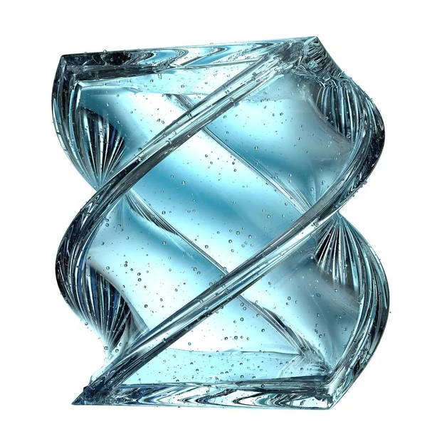Isolated Crystal Transparent Geometry Box Abstract Cold Atmosphere Icy Elegant — Stock Photo, Image